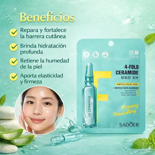 Mascarilla Facial Coreana Con Ceramidas Antiage