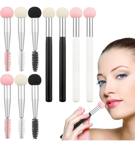 Herramientas De Belleza: Set De 10 Brochas De Maquillaje Con