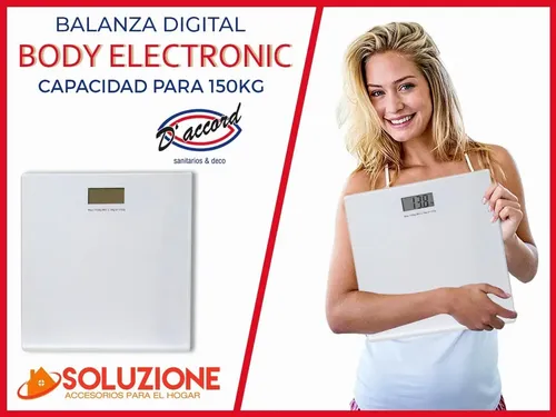 Balanza Electronica Digital Vidrio Templado 150kg D’accord