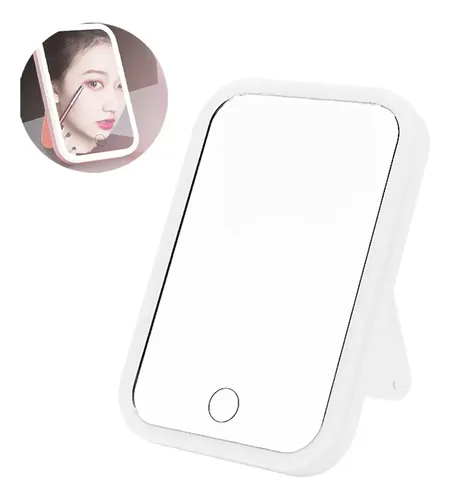 Espejo De Maquillaje Led Recargable Con Luz Táctil T2