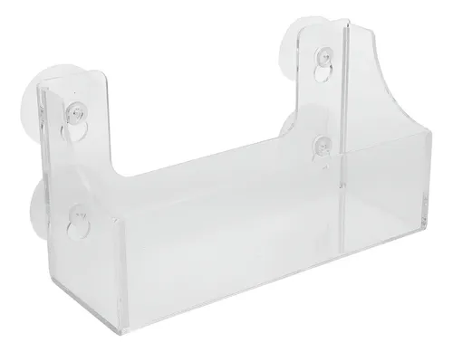 Organizador De Acrílico Transparente Con Ventosas, 22x8x12cm