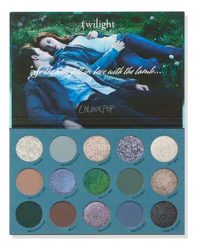 Twilight X Colourpop, Paleta De Sombras 15 Tonos Crepusculo Sombra Azul