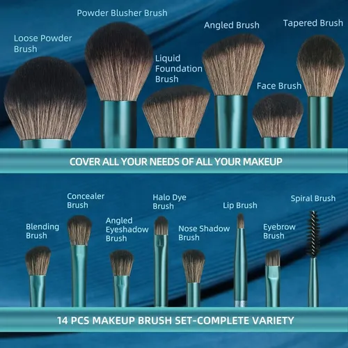 Set De Brochas De Maquillaje Profesional Sintético De Primer