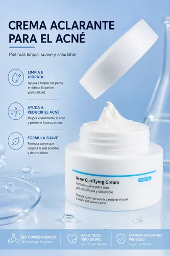 Crema Facial Para El Acné Con Ácido Salicílico 30g