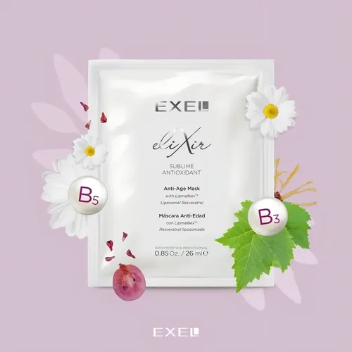 Mascarilla Facial Antiedad Elixir Con Resveratrol Exel