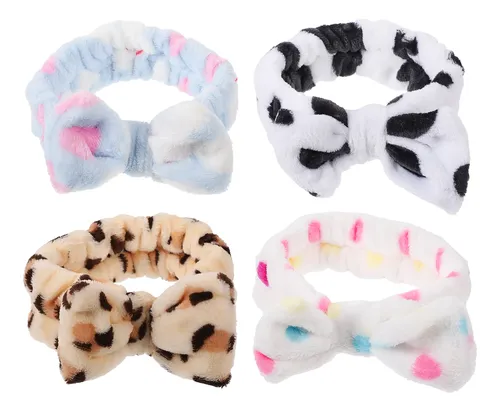 Diadema Creative Bowknot, 4 Unidades, Para Lavar La Cara, Ma