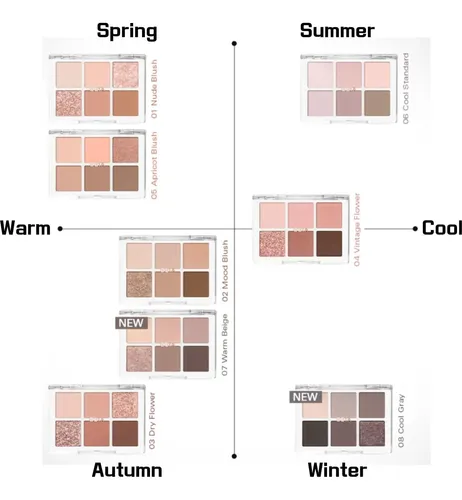 Paleta De Sombras Bbia 02 Mood Blush, 10 Colores, Vegana