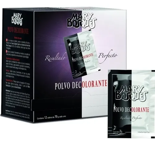 Polvo Decolorante Mary Bosques Caja 12 Sobres X 70 Grs C/u