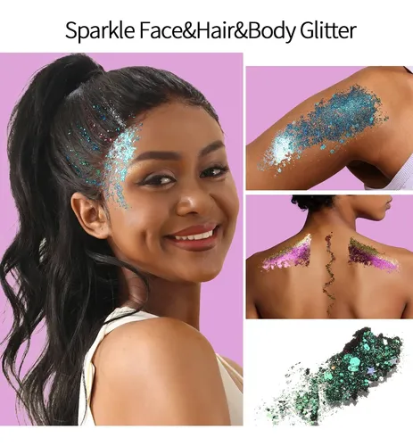 Fandamei Paleta Glitter Gel 40 Colores Para Rostro