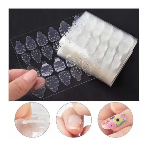 Sticker Adhesivo Pegamento Para Tips Uñas Postizas Cinta