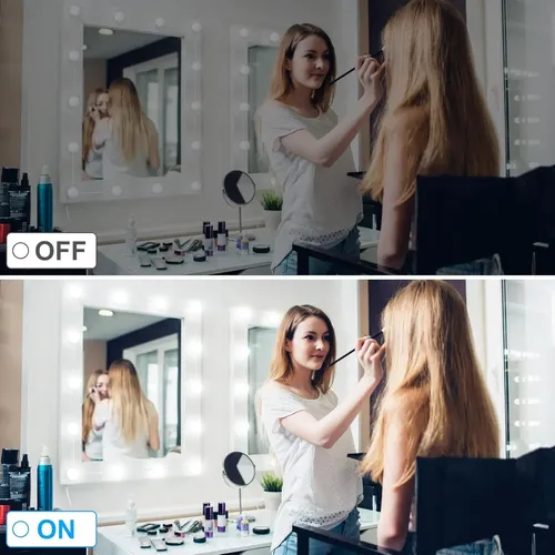 Kit 10 Focos Led Luz Espejo Usb Maquillaje Estilo Hollywood