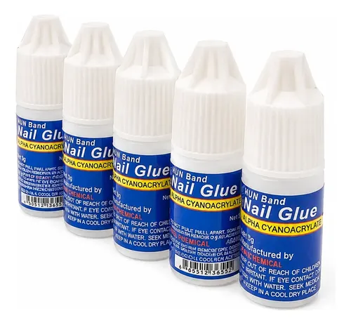 Pegamento X5 Nail Glue Para Uñas Postizas Tips Strass Gotero