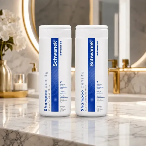 Shampoo X2 Schwanek Density Cabello Mixto Caída De Cabello
