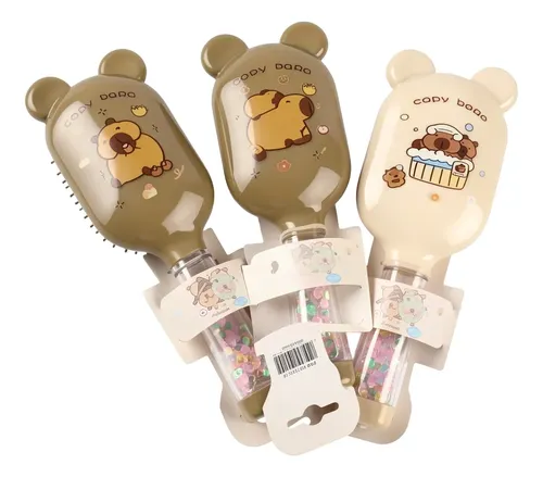 Cepillo De Cabello Capybara Con Lentejuelas Brillantes