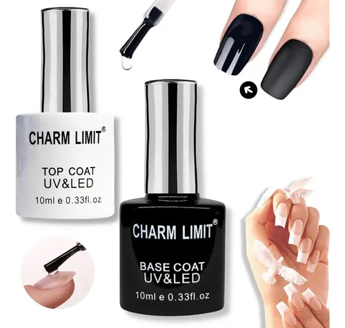 Base Coat Y Top Coat Semipermanent Uñas Esculpidas Manicuria