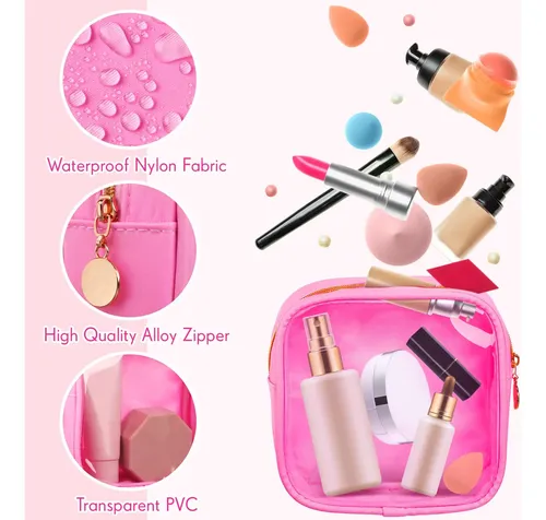 Minibolsa De Maquillaje Kacctyen, Bolsa De Nailon Para Moned