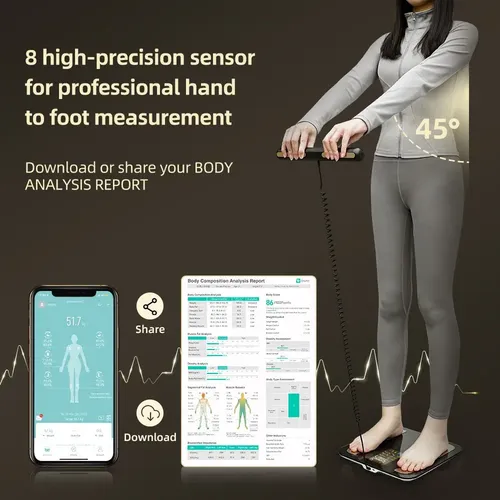 Escala De Bioimpedancia 8 Electrodos Digital Body Scan Bt Zx