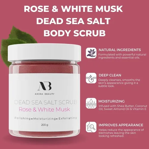 Exfoliante Corporal Amira Beauty Rosa Y Almizcle 200g