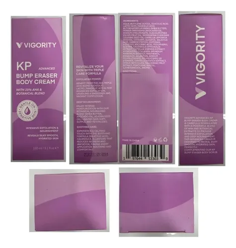 Exfoliante Corporal Y Loción Vigority Kp 250g+150ml Aha/