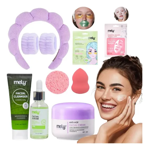 Kit Skincare Antiedad Mujer Facial Labios Look Rejuvenecedor
