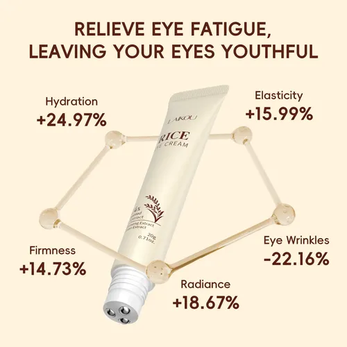 Crema Contorno De Ojos Laikou Rice 20g Con Masajeador Normal Día/noche
