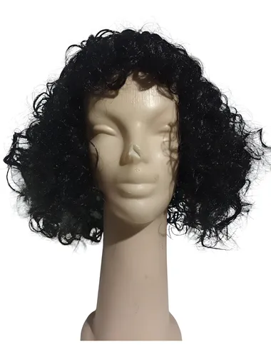 Peluca Negra Con Rulos By La Parti Wigs!