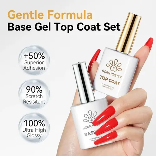 Born Pretty Set De Base Y Top Coat 15ml (dos Piezas)