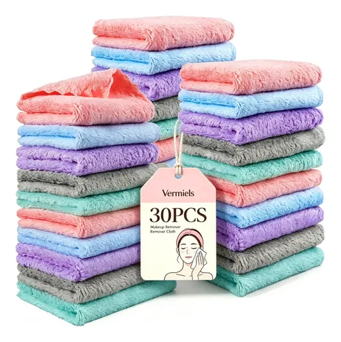 Towel Vermiels, Paquete De 30 Paños De Maquillaje Reutilizab
