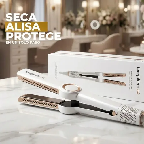 Plancha De Pelo 2 En 1 Seca Y Alisa Al Mismo Tiempo