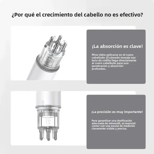 Aplicador De Minoxidil Para Cuero Cabello, Peine Dosifi