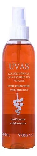 Loción Tónica Facial Uvas X 200 Ml Apta Celíacos Mixta