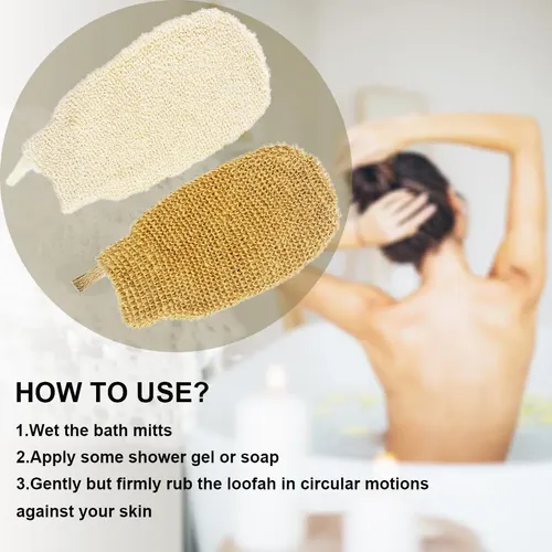Guantes De Baño Orgánicos Exfoliantes Para Ducha