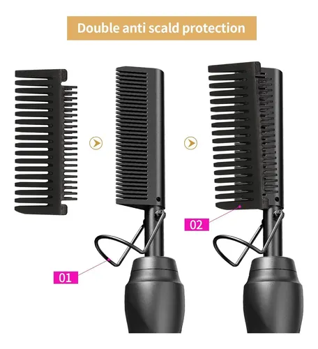 Peines Alisadores De Pelo Hot Comb Para Prensar Con Calor… Zblack