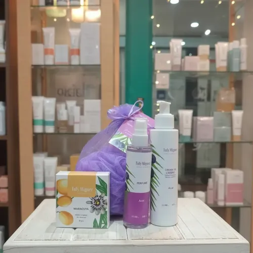 Kit Regalo Tuly Miguez Jabon Crema Corporal Perfume Acai