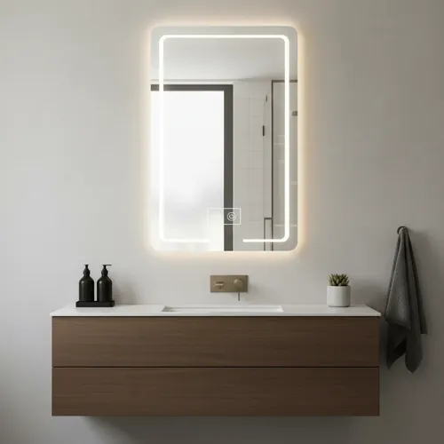 Espejo Lumens 60x80x2cm 3 Tonos Luz Led Con Desempañador