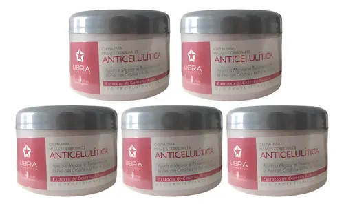 Crema Para Masajes Anticelulitica Libra Cosmetica Pack 5