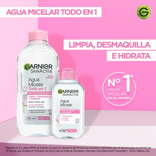 Agua Micelar Todo en 1 Garnier 400ml
