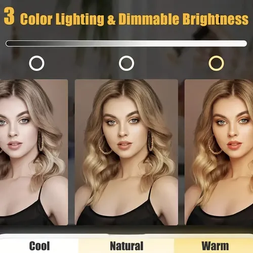Espejo De Maquillaje Led, Espejo Vanity Recargable Con Luces