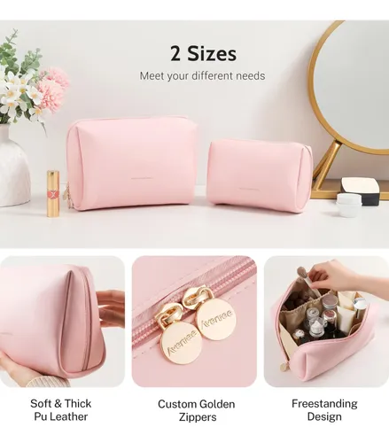 Bolsa De Maquillaje De Viaje Aveniee Toiletry De Piel Vegana