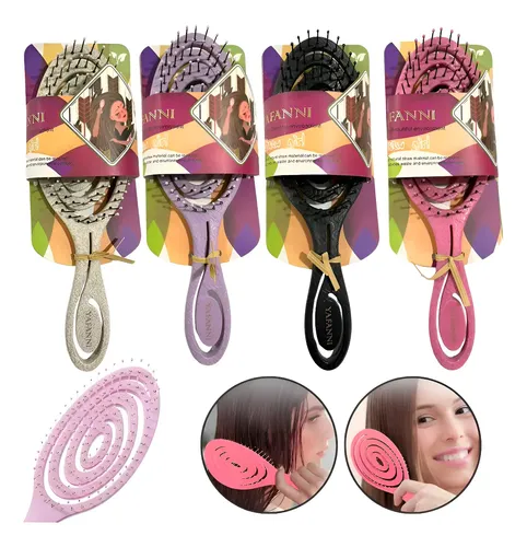 Cepillo P/ Desenredar Cabello Redondo Plastico Yafanni