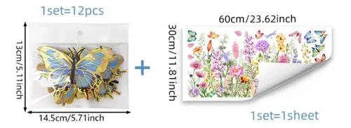 Pegatinas Electrostáticas De Flores Coloridas Y T