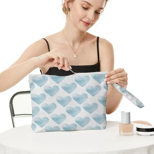 Bolsa De Maquillaje Con Forma De Corazón, Neceser, Impermeab