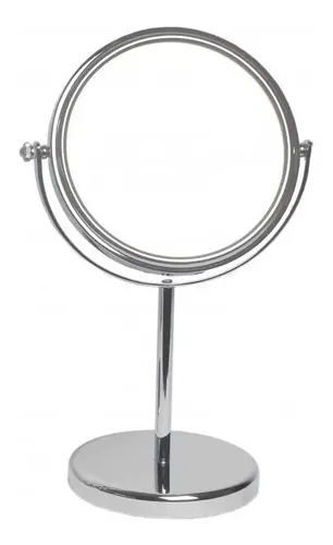 Espejo De Mesa Cromado Con Aumento Grande Zoom X5