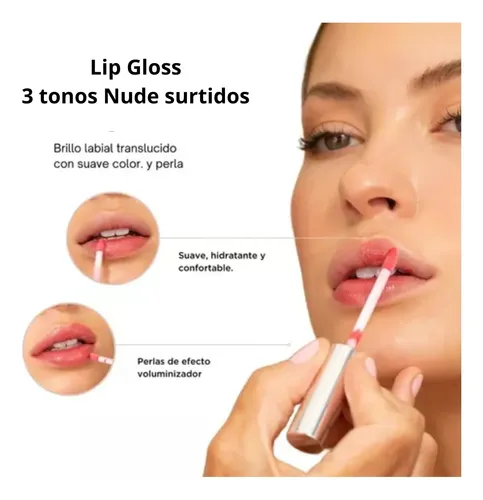 Set Maquillaje Tonos Nude 12 Cosméticos Ideal Look Diario