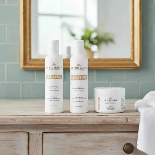 La Puissance Keratina Shampoo x 300 ml + Acondicionador x 300 ml + Máscara x 250 ml