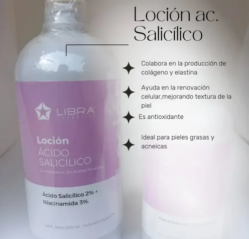 Locion Acido Salicillico 2% Niacinamida 3% 500ml Libra