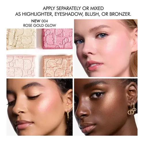 Iluminador Dior Backstage Glow Maximizer Palette Tono Rose Gold Glow
