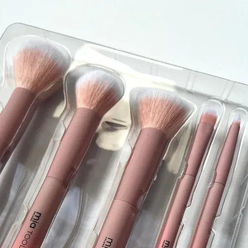 Set de Brochas de Maquillaje Mia Colors Tools con 5 Piezas Sintéticas