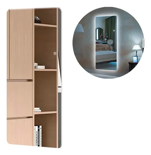 Espejo Premium Vertical Luz Led Trasera 60 X 165 Cm