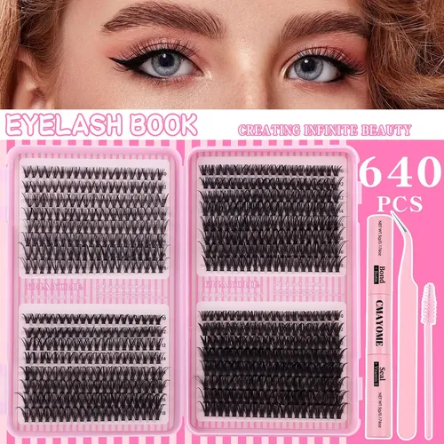 [jjm] Cmayome 640pcs Kit 4 Estilos, D-curl 10-100d With